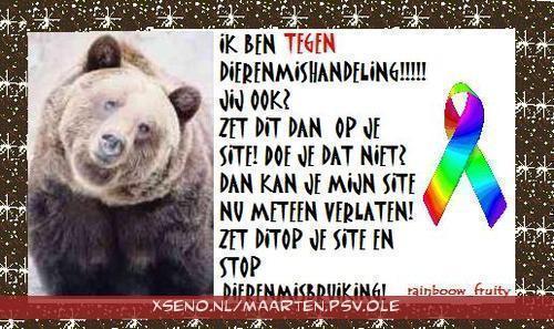 ik ben tegen DIERENMISHANDELING