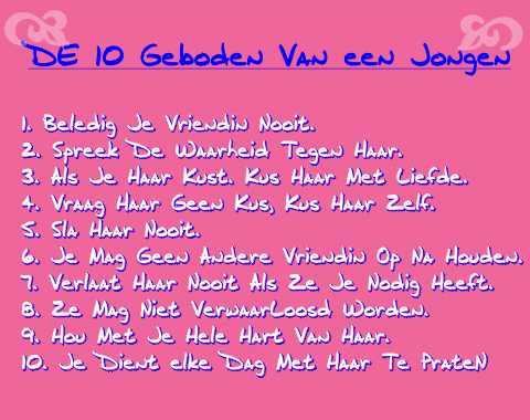 10 geboden van een jongen...!!!