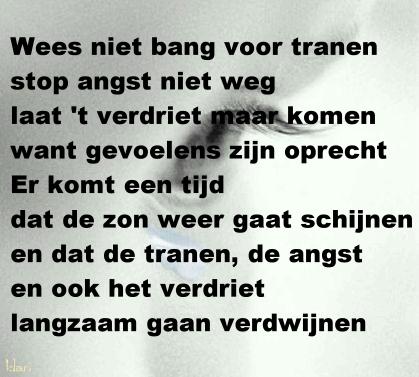Wees niet bang voor tranen...